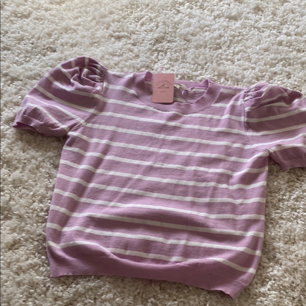 Striped Pink womens Top NWT